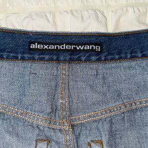 Alexander Wang Blue Denim Wrap Skirt